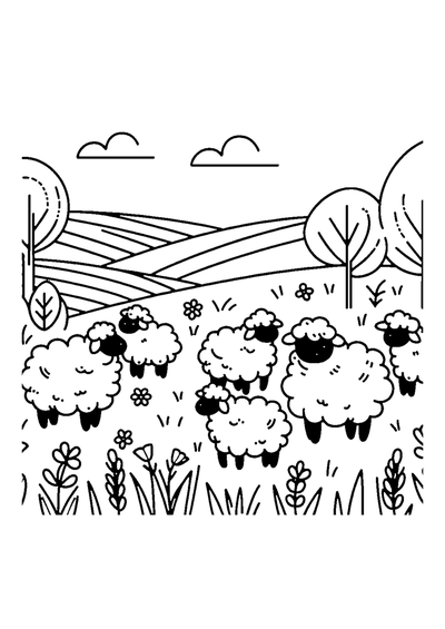 Schafe auf der Weide