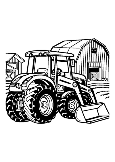 Traktor auf dem Bauernhof