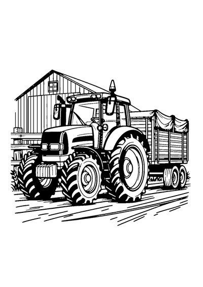 Traktor mit Anhänger