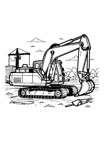 Bagger auf der Baustelle