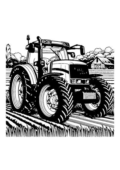 Traktor auf dem Feld