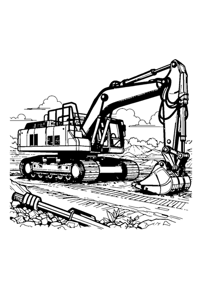 Bagger bei der Arbeit