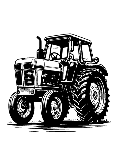 Traktor von der Seite