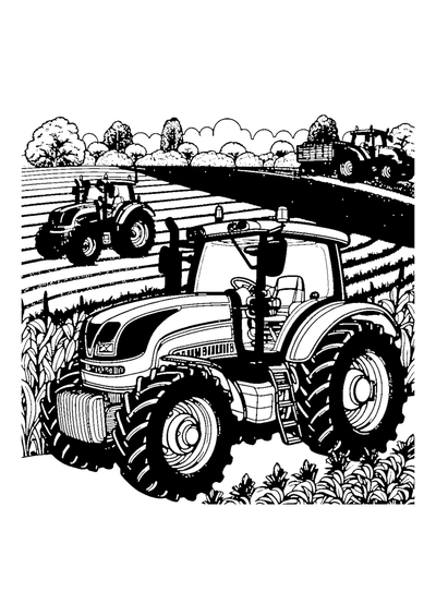 Traktoren auf dem Feld