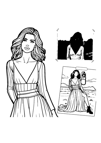 Model beim Fotoshooting