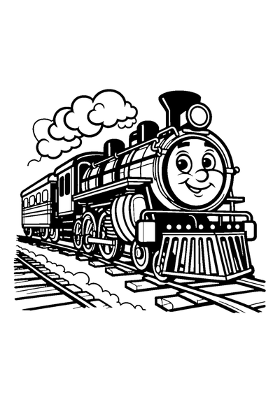 Lokomotive mit Gesicht