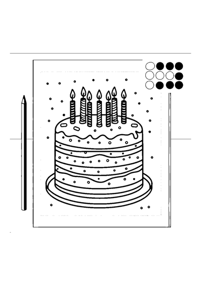 Geburtstagstorte mit Kerzen