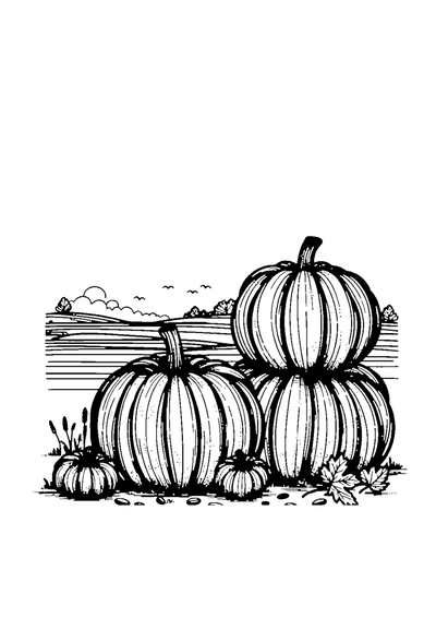 Gestapelte Kürbisse