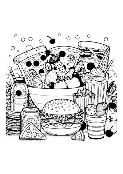 Leckeres Essen und Trinken