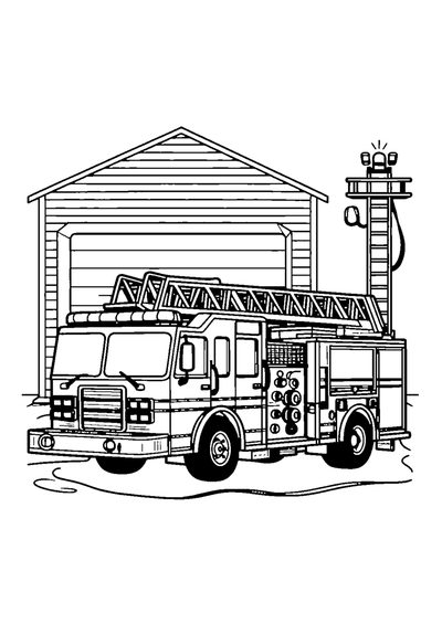 Feuerwehrauto mit Leiter