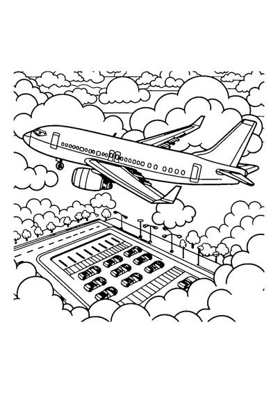 Flugzeug über den Wolken