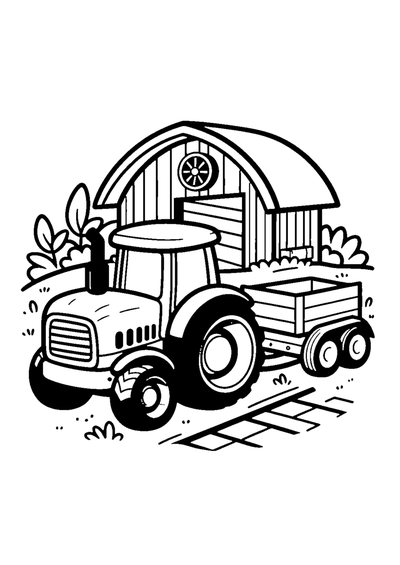 Traktor mit Anhänger