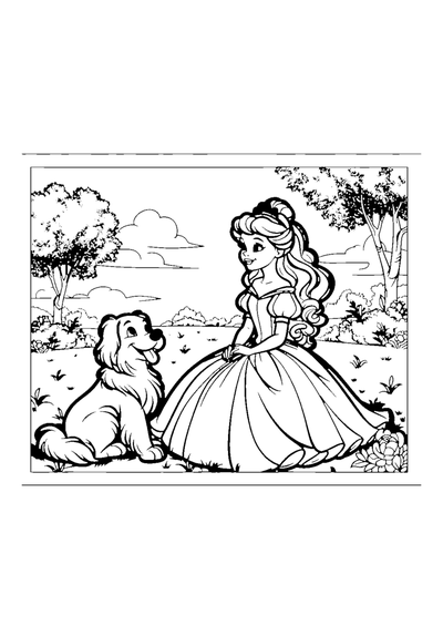 Prinzessin mit Hund