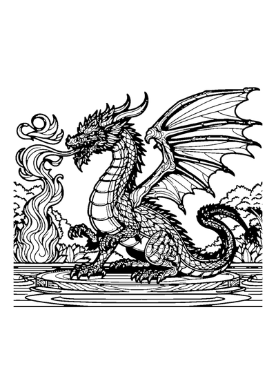 Feuerspuckender Drache