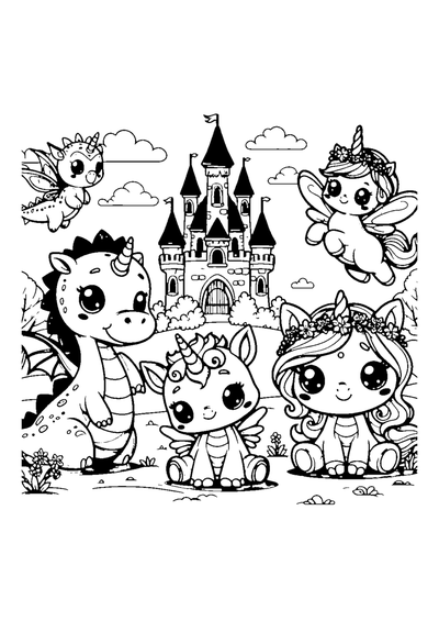 Niedliche Fantasiewesen