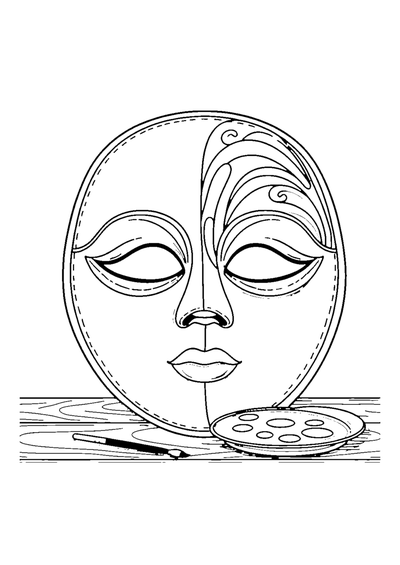 Masken zum Ausmalen