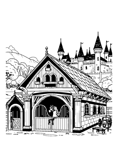 Pferdestall im Schloss