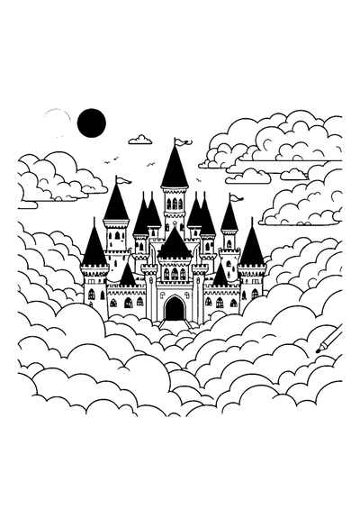 Schloss in den Wolken