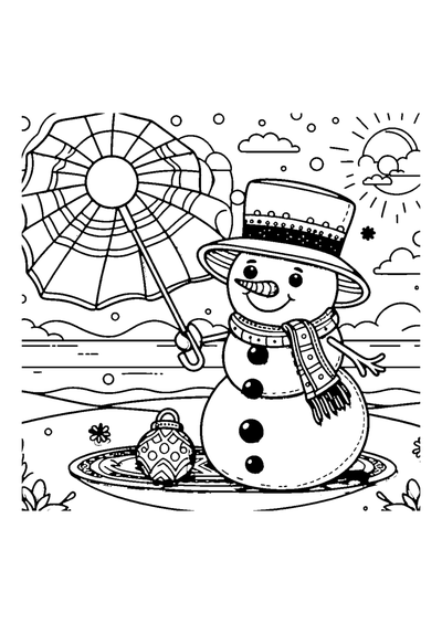 Fröhlicher Schneemann