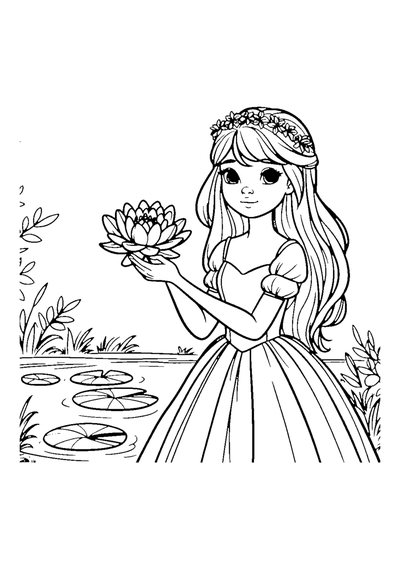 Prinzessin mit Seerose