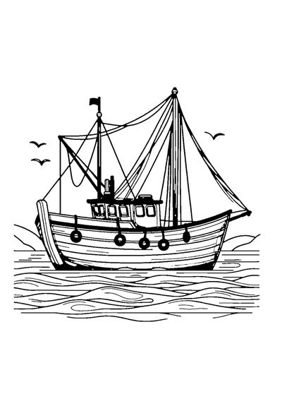 Einfaches Fischerboot