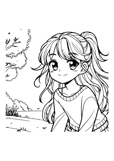Mädchen zum Ausmalen
