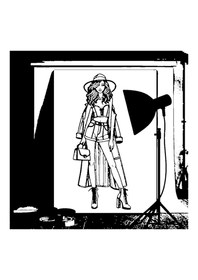 Model beim Fotoshooting