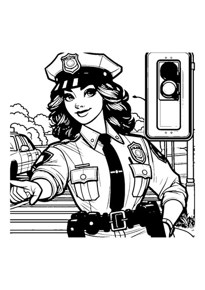 Polizistin im Einsatz