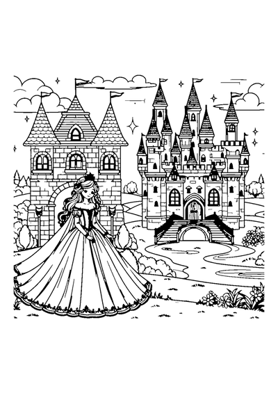 Schloss und Prinzessin