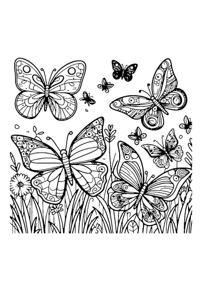 Bunte Schmetterlinge