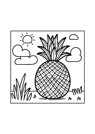 Ananas zeichnen