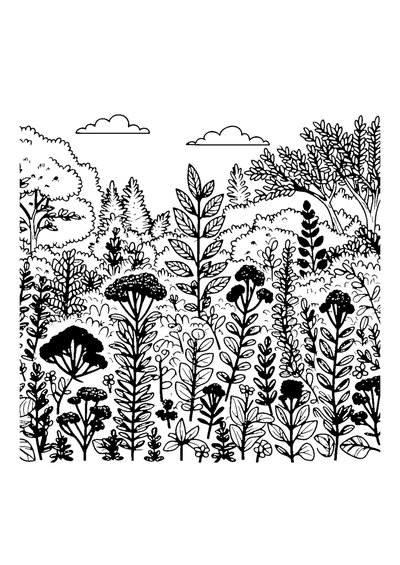 Büsche und Kräuter