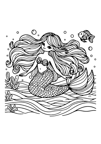 Meerjungfrau im Meer