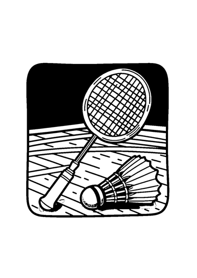 Badmintonschläger und Ball