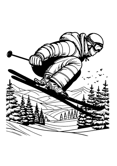 Skispringer im Winter