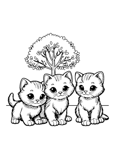 Drei kleine Kätzchen