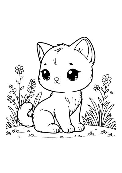 Kätzchen zum Ausmalen