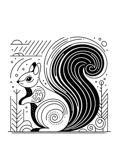 Abstraktes Eichhörnchen