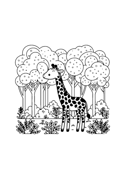 Giraffe im Wald