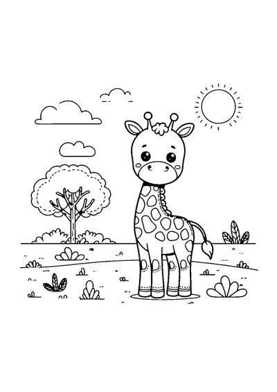 Lustige Giraffe