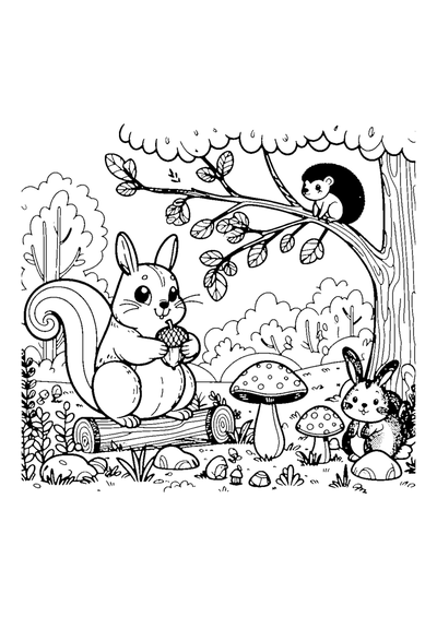 Kleine Tiere im Wald