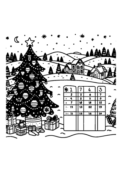 Adventskalender zum Ausmalen