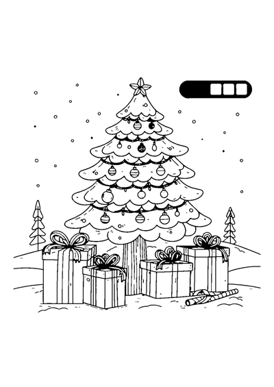 Weihnachtsbaum mit Geschenken