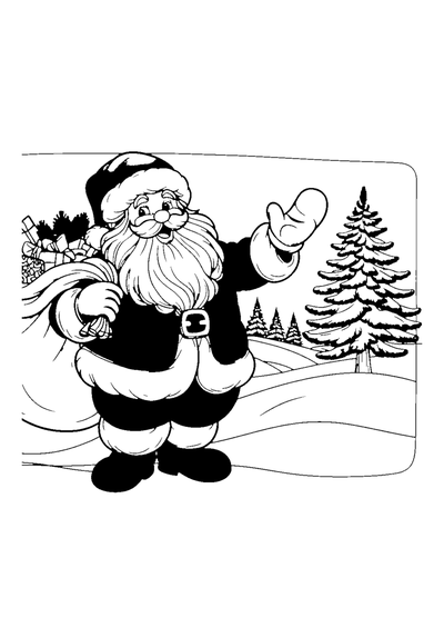 Weihnachtsmann und Geschenke