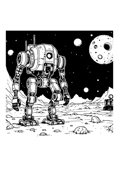 Roboter auf einem Planeten