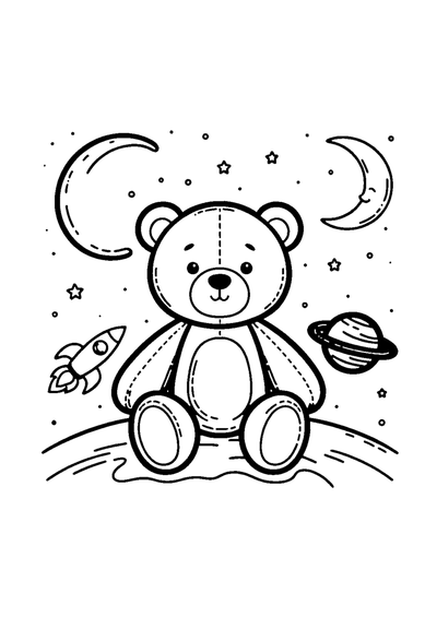Teddybär im Weltraum