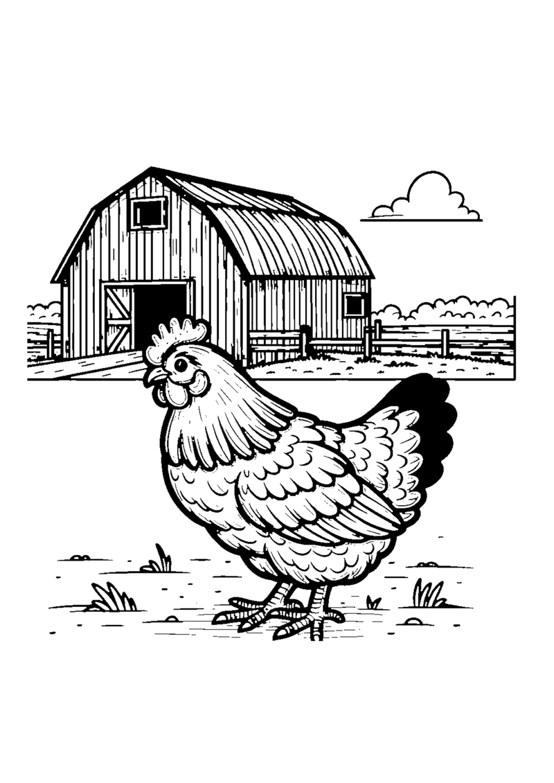 Huhn zeichnen