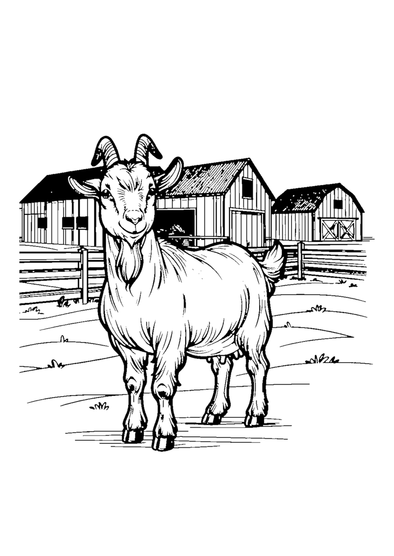 Ziege auf dem Bauernhof