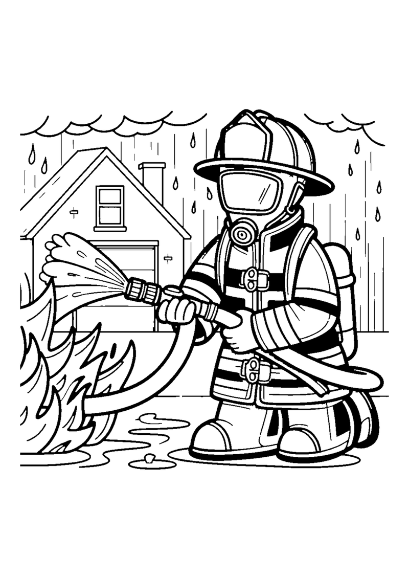 Feuerwehr löscht Feuer