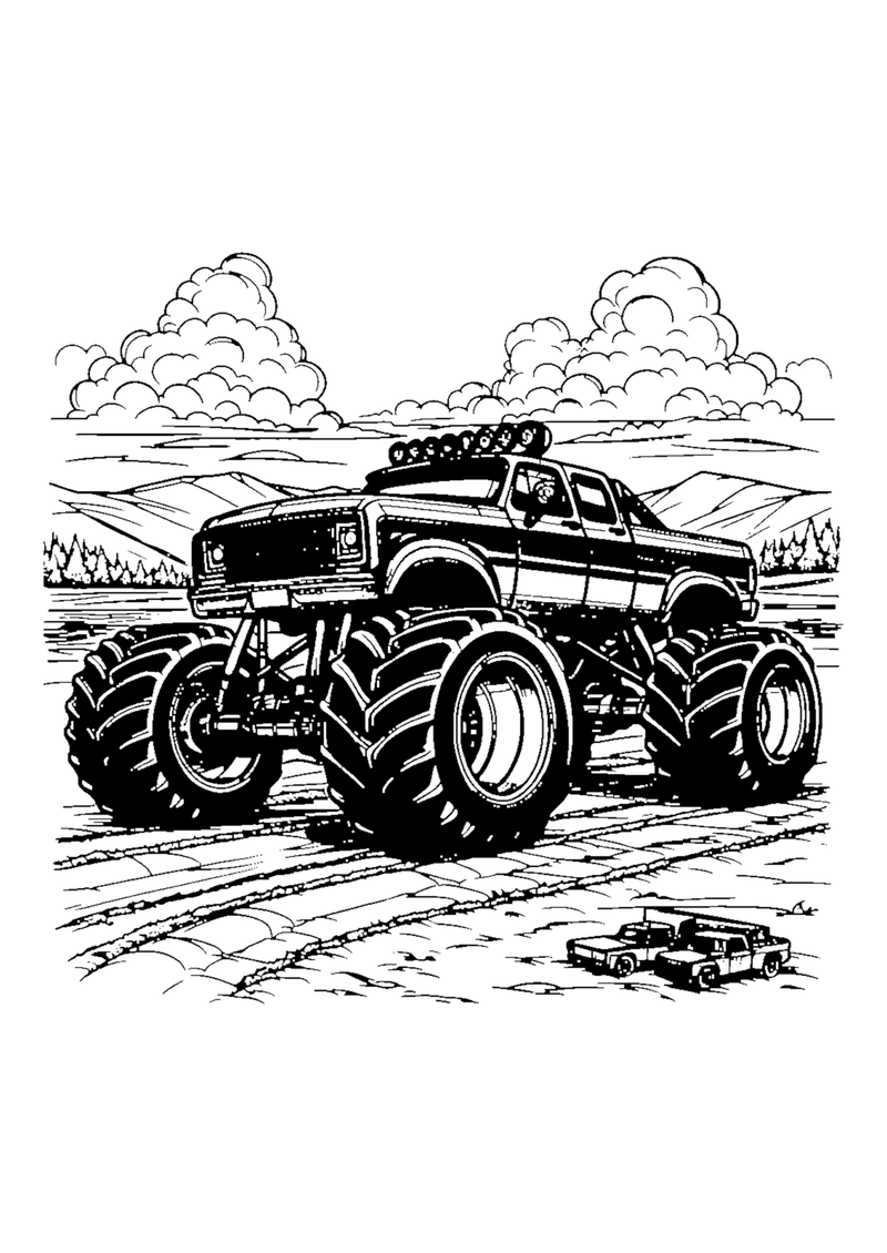 Monstertruck mit großen Reifen